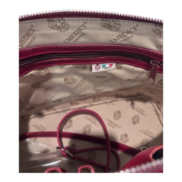 I Medici Leather Quilted Dome Satchel • Made in Italy - Picture 7 of 8
